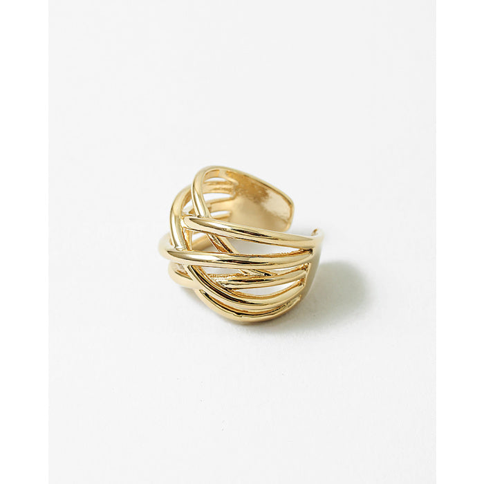 Gold Tone Woven Ring