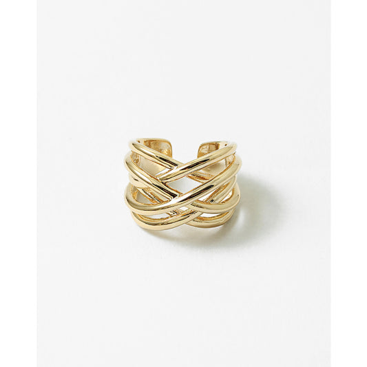 Gold Tone Woven Ring